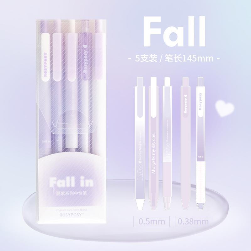 Bộ Bút Mực Gel Dạng Nhấn 3 Phong Cách Màu Tươi Mới Macron Dành Cho Học Sinh