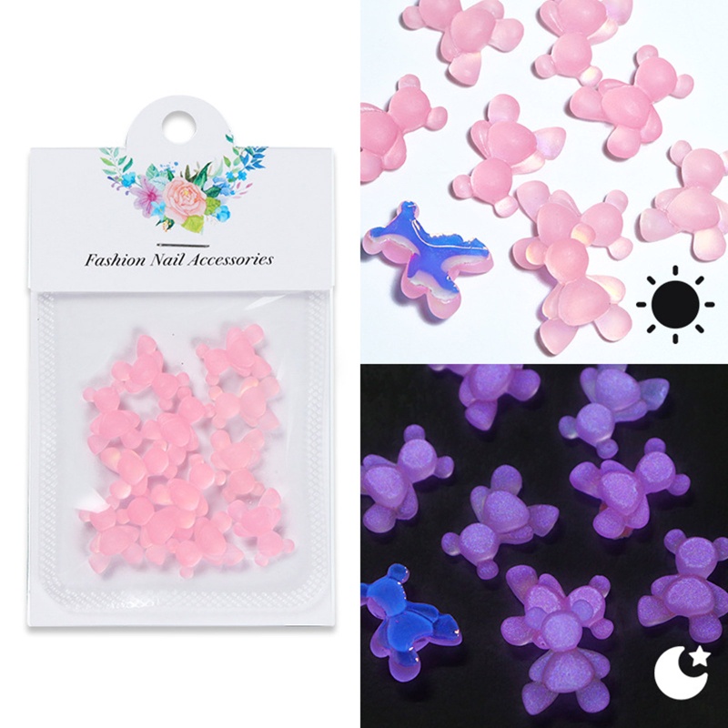 Phụ Kiện Charm Hình Gấu Gummy 3D Dễ Thương Trang Trí Móng Tay DIY