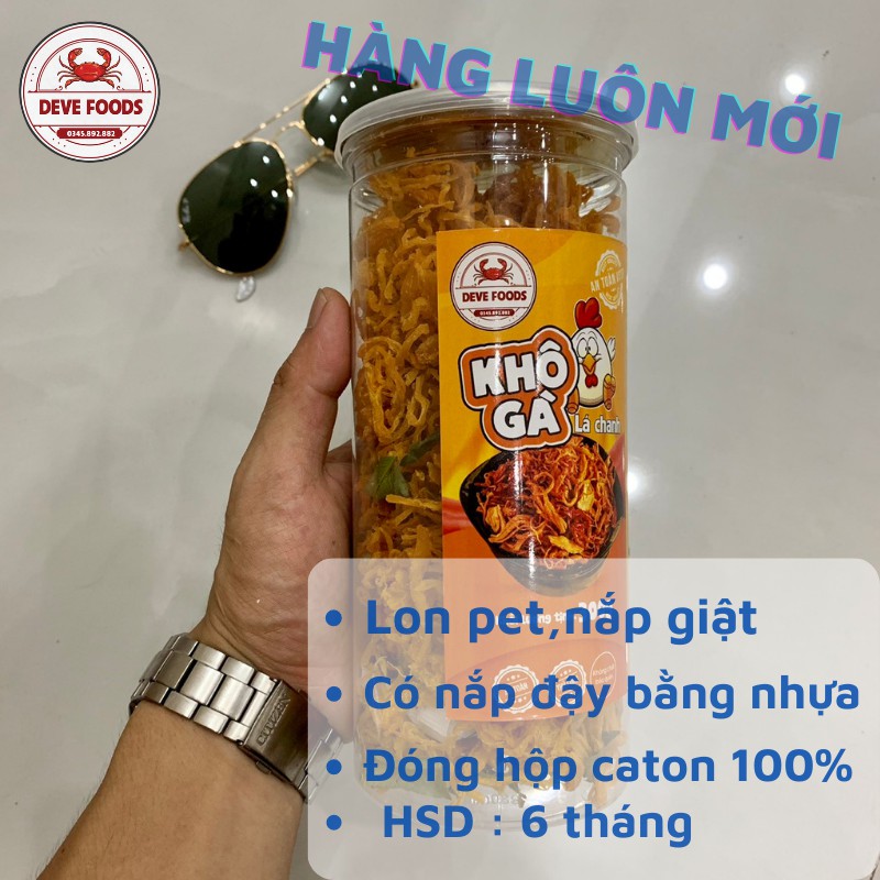 Khô gà lá chanh 300g DeVe Food, đồ ăn vặt Hà Nội, vừa ngon vừa rẻ | BigBuy360 - bigbuy360.vn