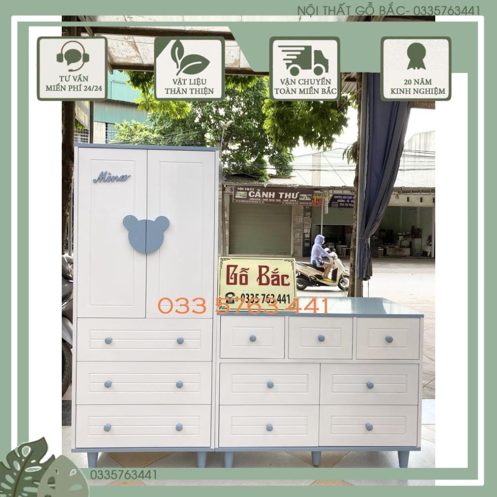 Tủ quần áo dành cho trẻ em làm từ gỗ MDF phủ melamine cao cấp, màu sắc phong phú