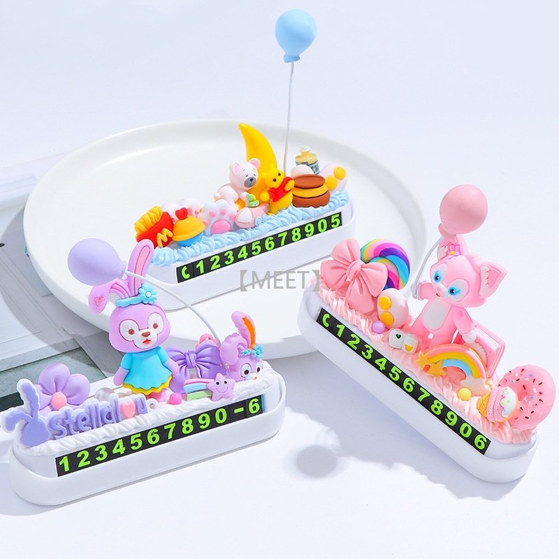 [Met] 1 Gói Phụ Kiện Búp Bê Hoạt Hình DIY Thủ Công Trang Trí Biển Số Đậu Xe Trang Trí Nội Thất Xe Hơi Bằng Resin Làm Đồ Trang Sức Thủ Công