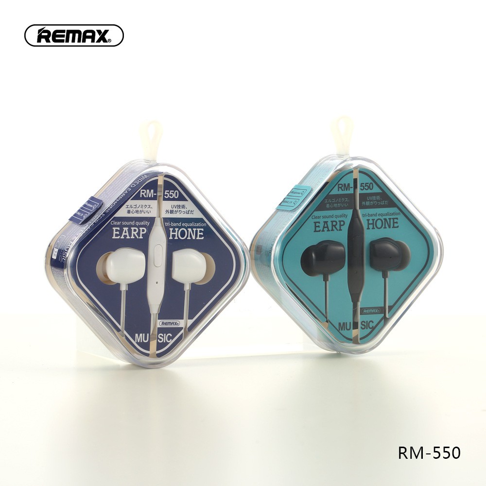 Tai nghe earbud âm trầm của Remax hàng chính hãng RM-550