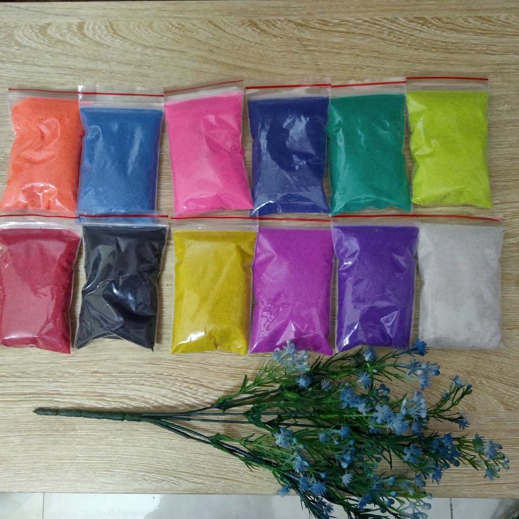 200g cát các màu dùng chơi tranh cát và trang trí tiểu cảnh
