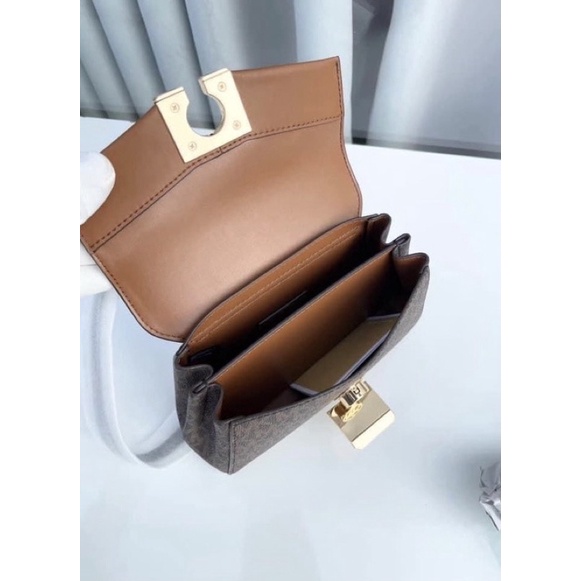 Túi Mi.chael Kors Lita nâu logo size 20cm