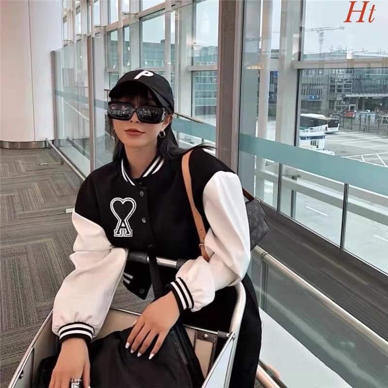 Áo bomber phối tay tim A H2A855