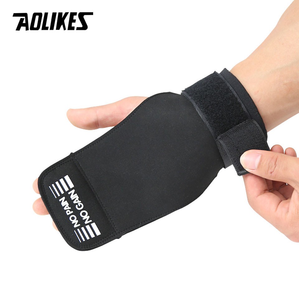 Găng tay tập gym AOLIKES A-7639 hở mu bảo vệ lòng bàn tay sport wrist band