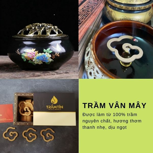 Lư sứ xông trầm hương, đỉnh đốt trầm men rạn ngọc cao cấp nhiều màu sắc, nắp đồng hoa mai. Tặng 1 nụ trầm hương Trầm Tín