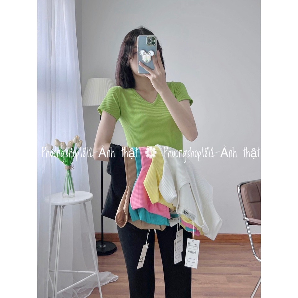 Ao Thun Gân,fom ôm chất loại 1 [ ảnh thật ] phuongshop1812