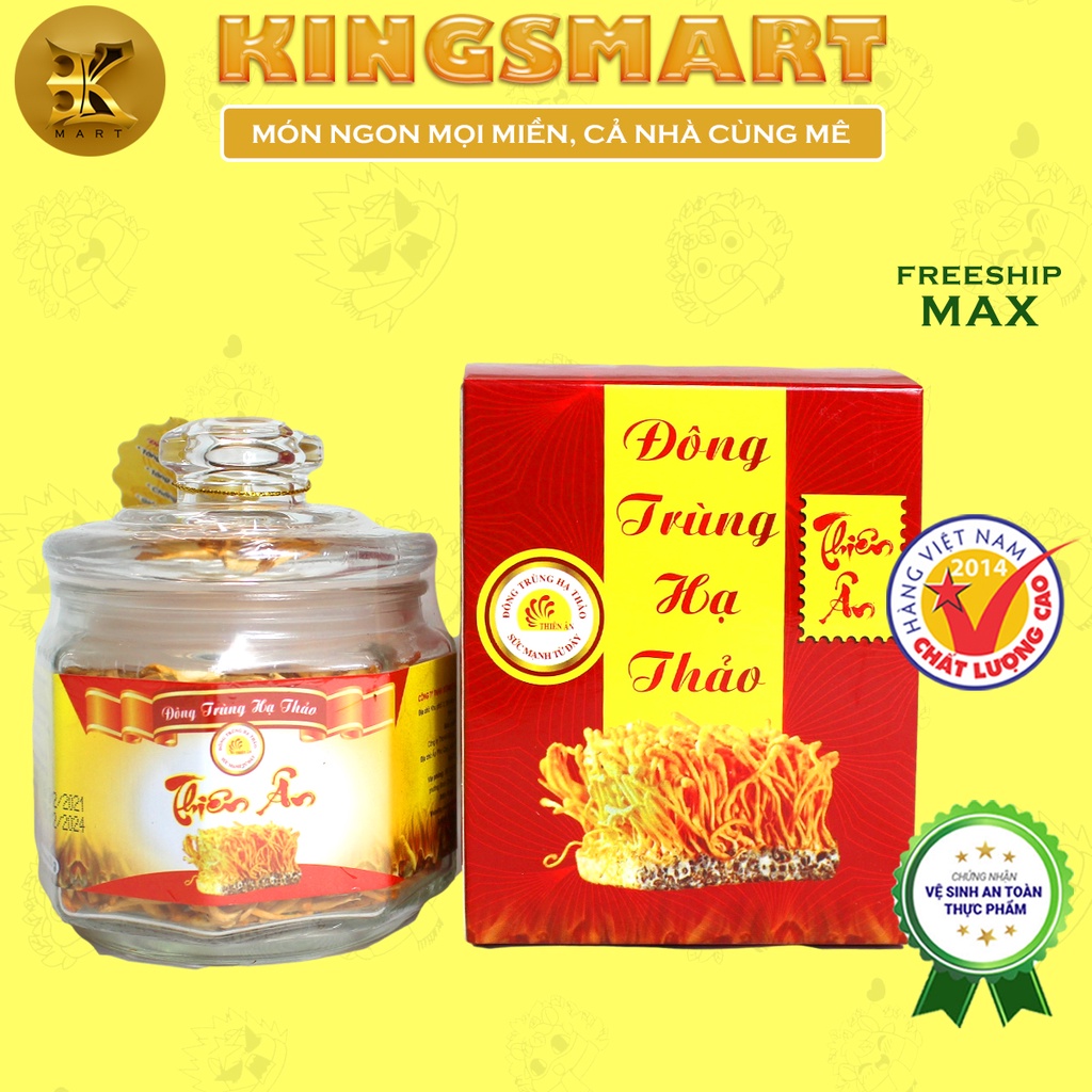 Đông Trùng Hạ Thảo Sấy Khô Hũ 20G Sang trọng THIÊN ÂN