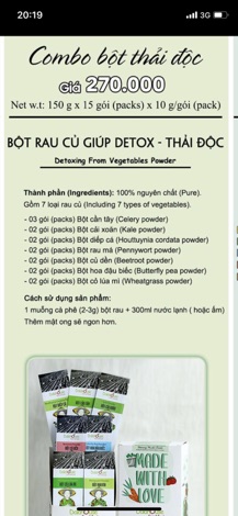 Combo detox mùa hè Dalahouse