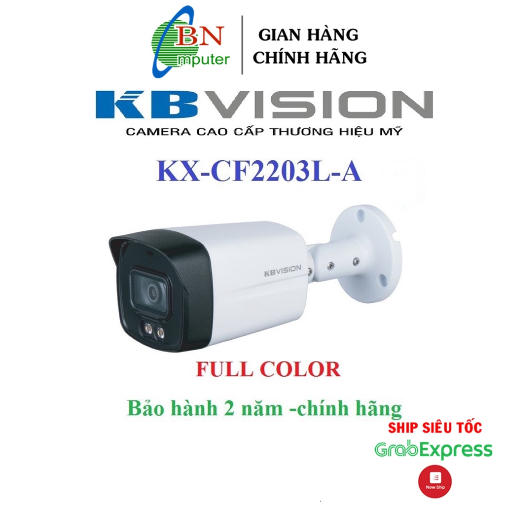 Camera Kbvision KX-CF2203L và KX-CF2203L-A 4in1 2.0megapixel có màu ban đêm