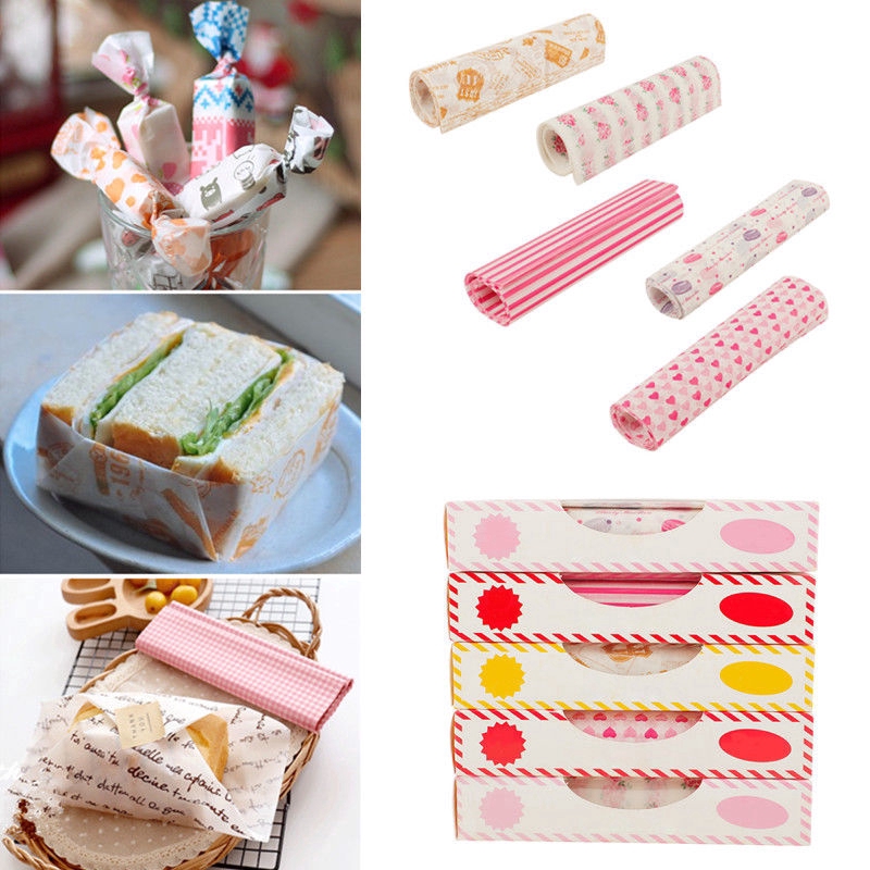 Set 50 Giấy Gói Bánh Mì Sandwich Tiện Lợi
