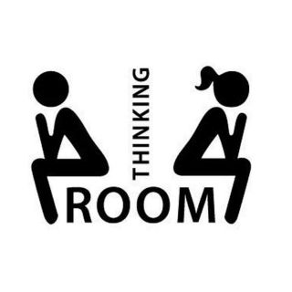 Decal dán toilet Thinking Room