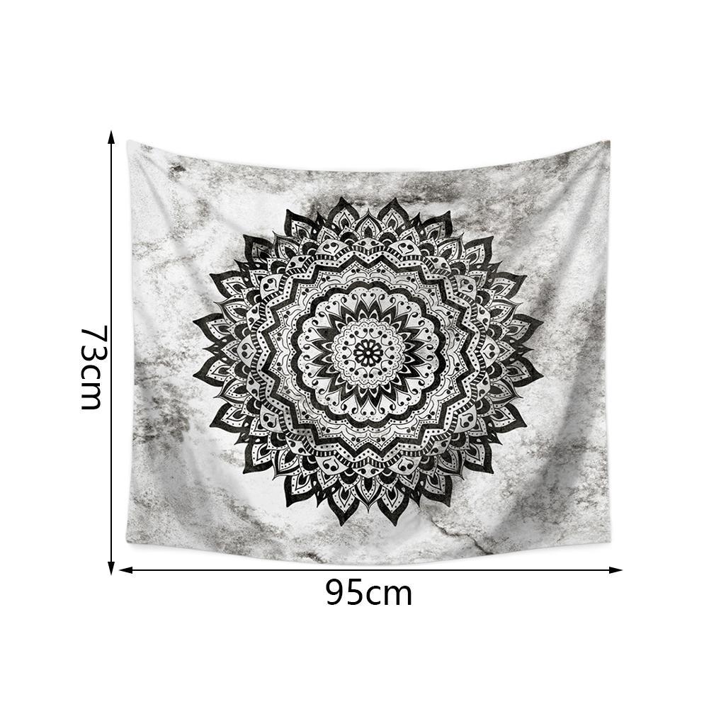 Thảm Treo Tường Trang Trí 95x73cm In Họa Tiết Hoa Mandala Phong Cách Bohemian