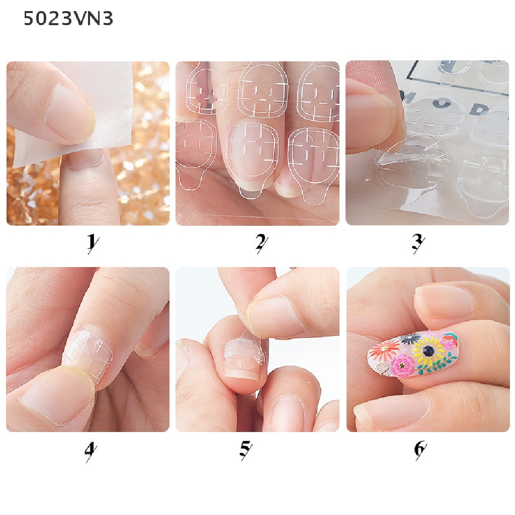 [EPVN] 10 Sheets/240pcs Double Sided False Nail Art Adhesive Tape Glue Sticker DIY {EP}