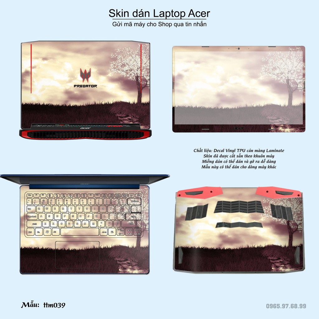 Skin dán Laptop Acer in hình Tranh thủy mặc _nhiều mẫu 2 (inbox mã máy cho Shop)