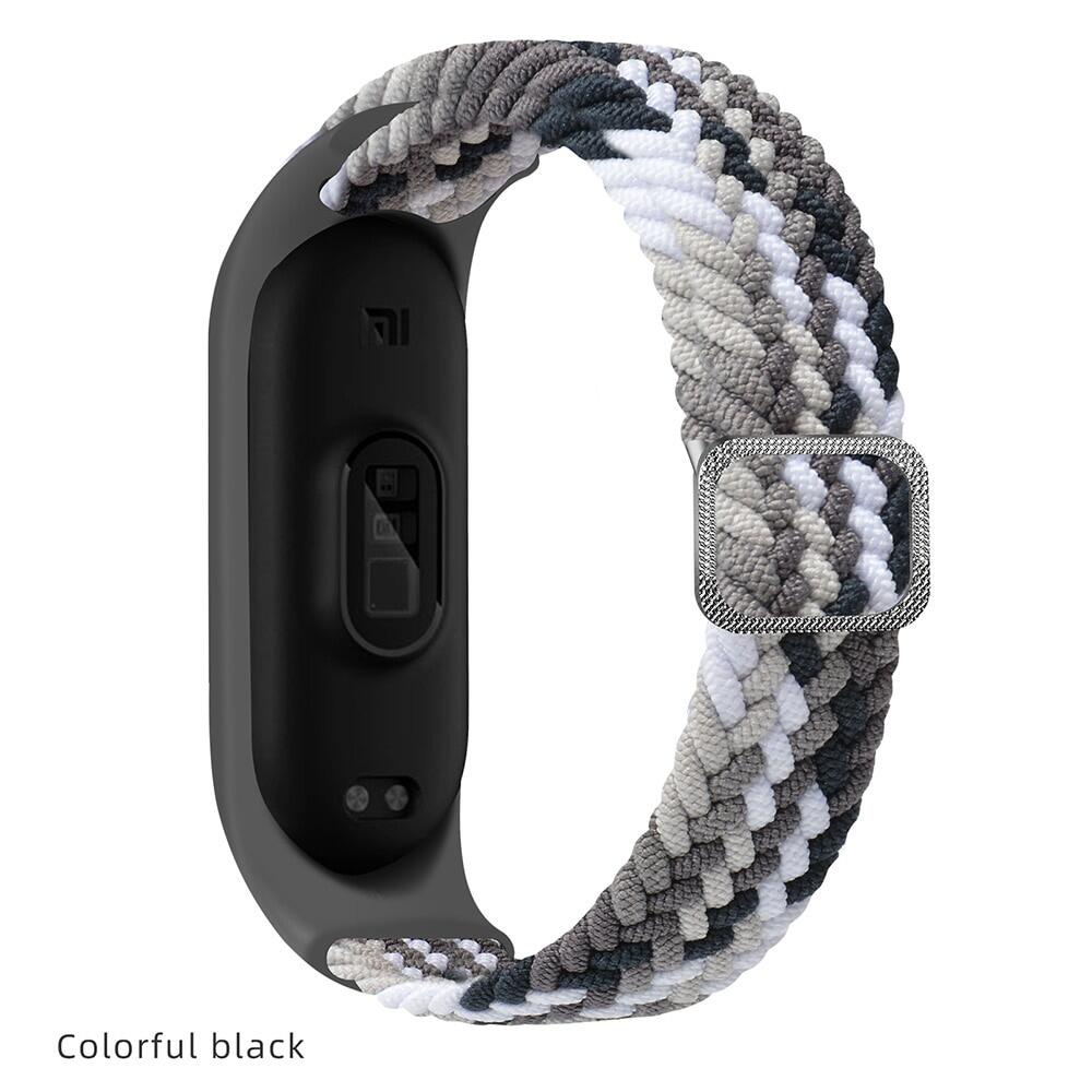 Dây Đeo Nylon Co Giãn Điều Chỉnh Được Cho Mi band 8 7 6 5 4 3 Miband8 Miband4 miband5 correa xiaomi Mi band 4 5 6 7 8