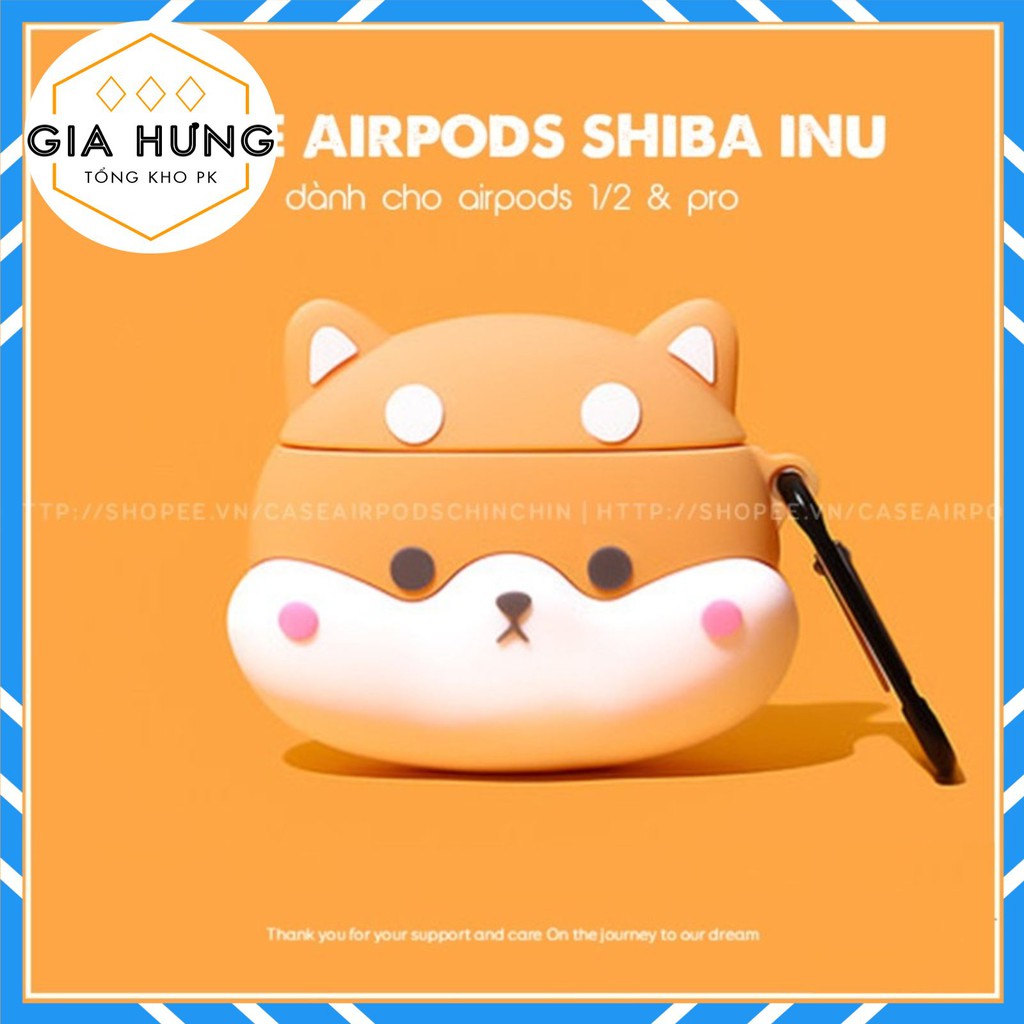 Vỏ bảo vệ tai nghe hình Chú Chó Shiba Siêu Cute Dễ Thương