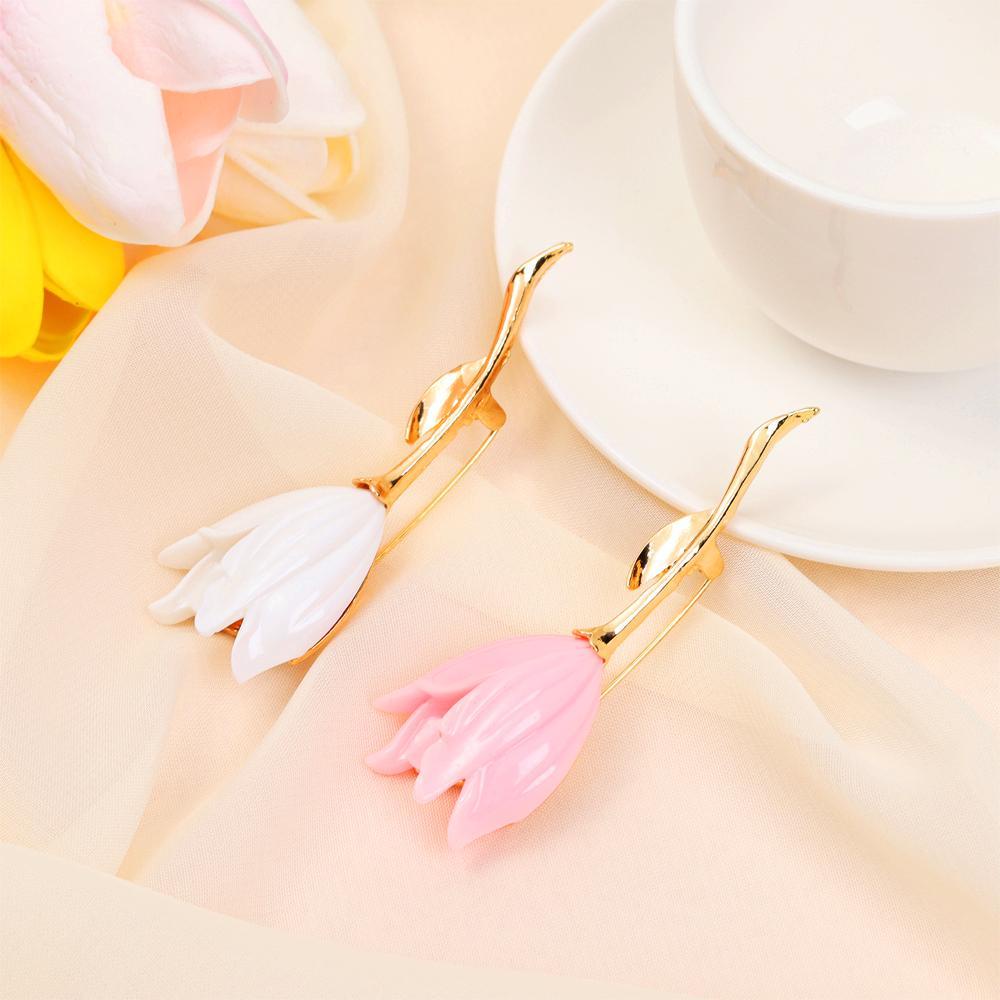 HS Trâm Cài Áo Hình Hoa Tulip Thời Trang