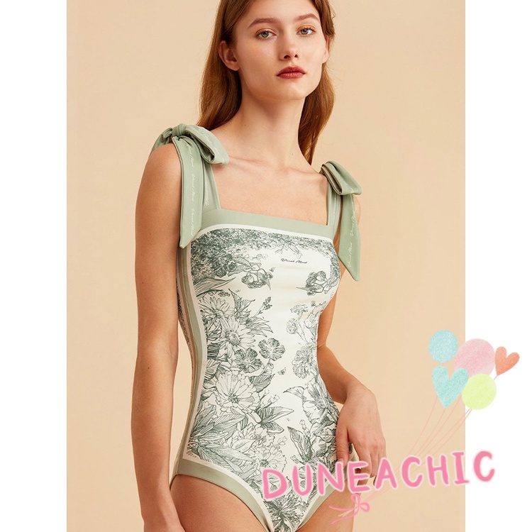 Đồ bơi một mảnh DUNEA in họa tiết cổ điển dành cho nữ có size lớn