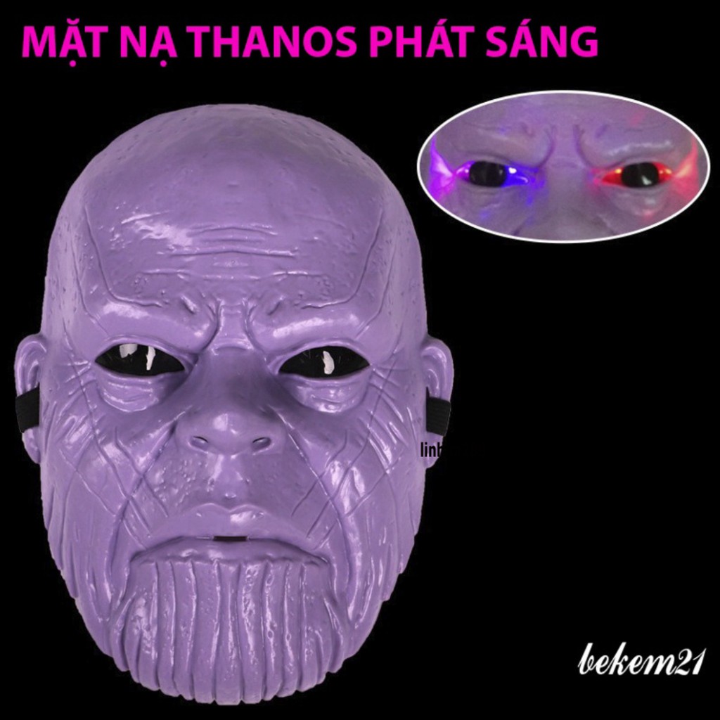 Mặt Nạ Thanos phát sáng Găng Tay Thanos Có Đèn Led Hóa Trang Người Sắt IronMan0