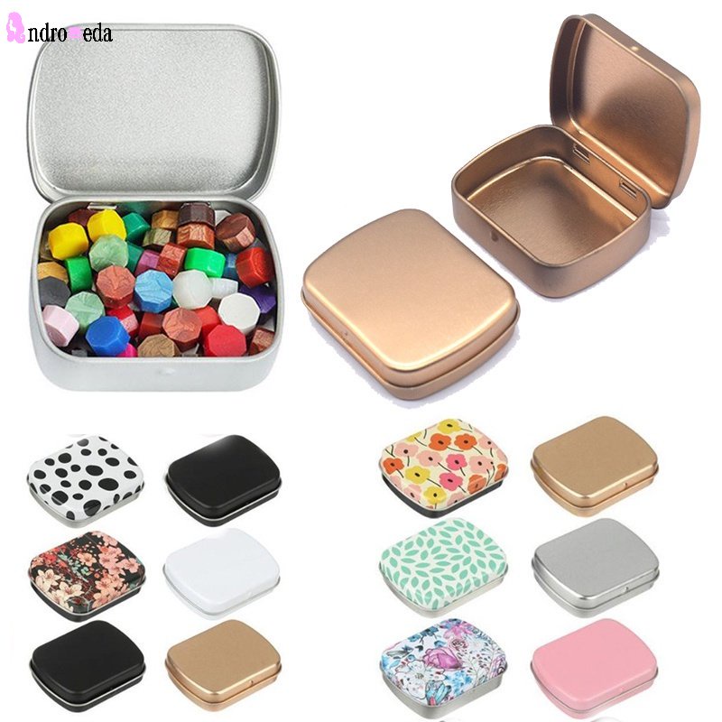 Hộp Kim Loại Mini Nắp Lật Hình Chữ Nhật Đựng Trang Sức / Chìa Khóa / Tiền Xu / Kẹo Nhỏ Gọn