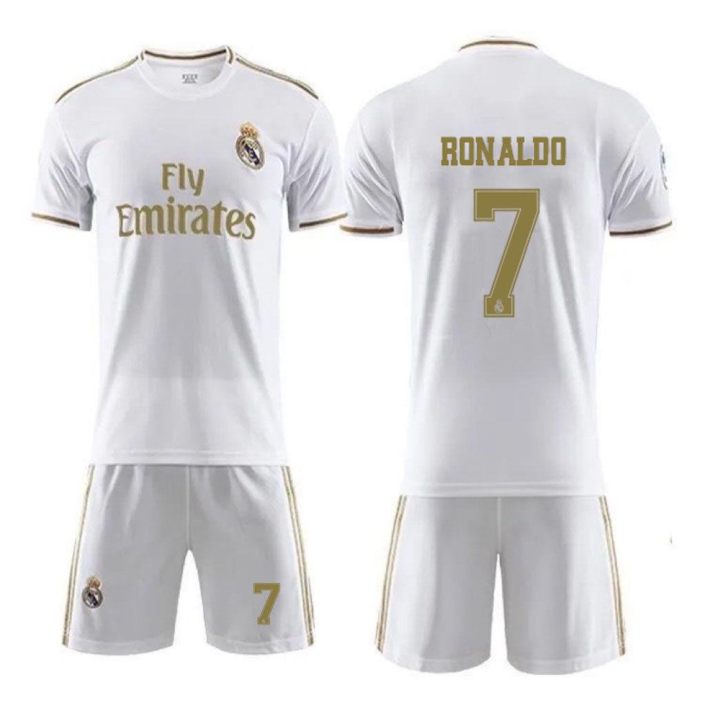 Áo Đấu Real Madrid Số 9-20 Nhà Không. Bộ Quần Áo Đá Banh Số 7 Cristiano Ronaldo Dành Cho Người Lớn Và Trẻ Em