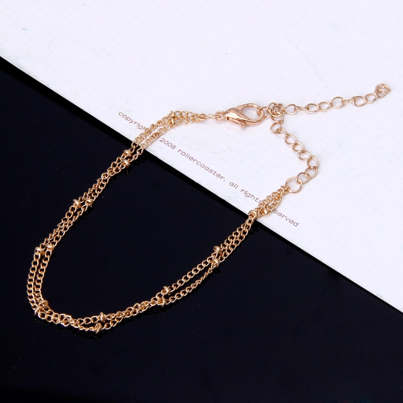 Lắc Chân Hai Lớp Mạ Vàng Phong Cách Vintage Thời Trang