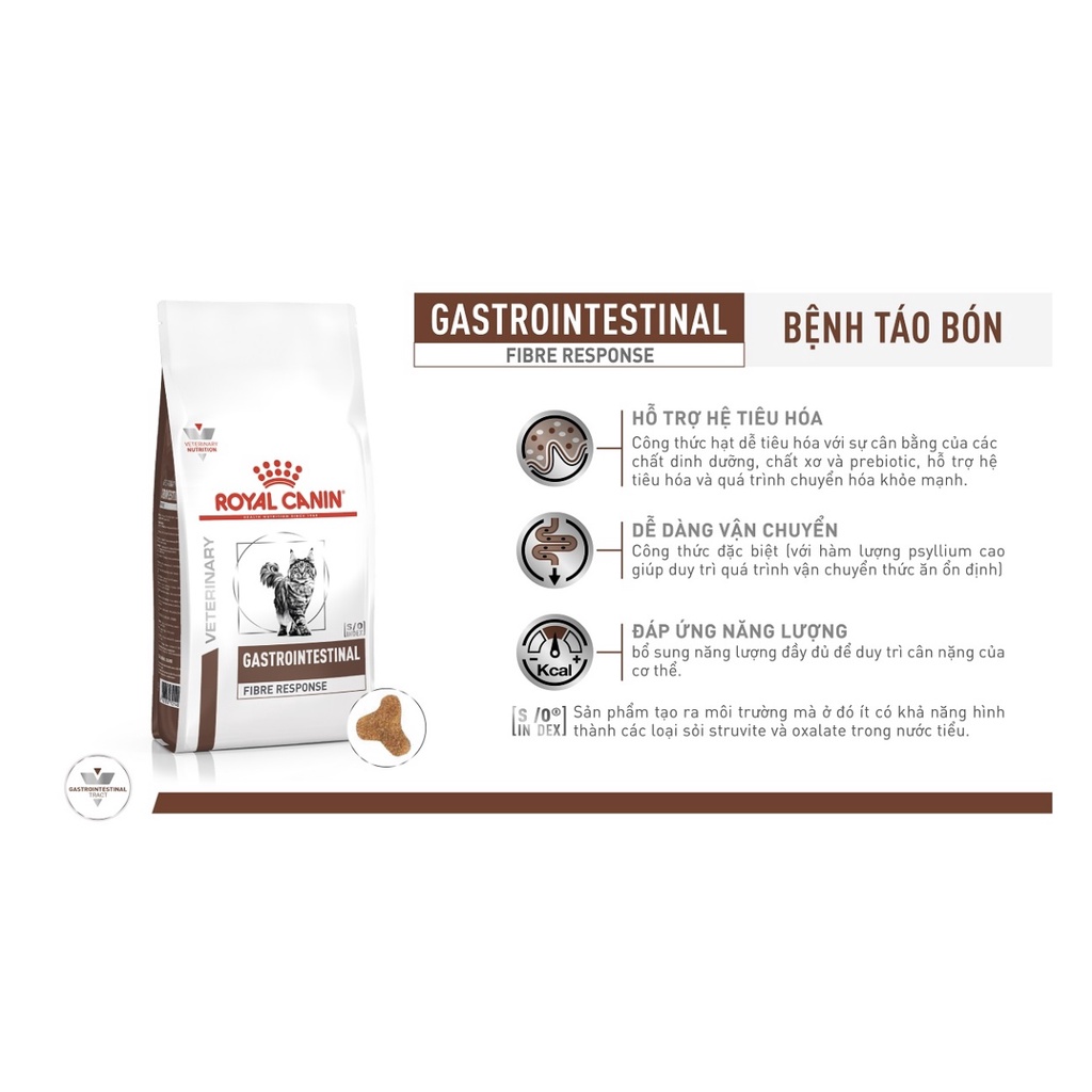Thức ăn hạt cho mèo táo bón 400g/2kg - Thức Ăn Cho Mèo Royal Canin Fibre Response 400g/2kg