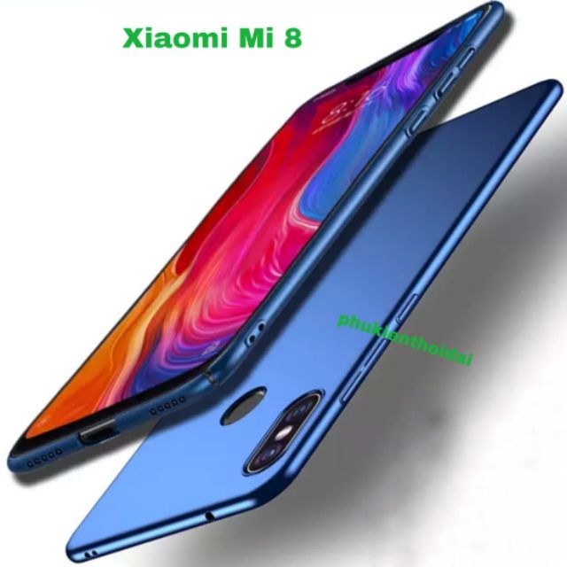 Ốp Xiaomi Mi 8 nhám nhung nhựa mỏng ( chất đẹp xêm xêm Msvii )