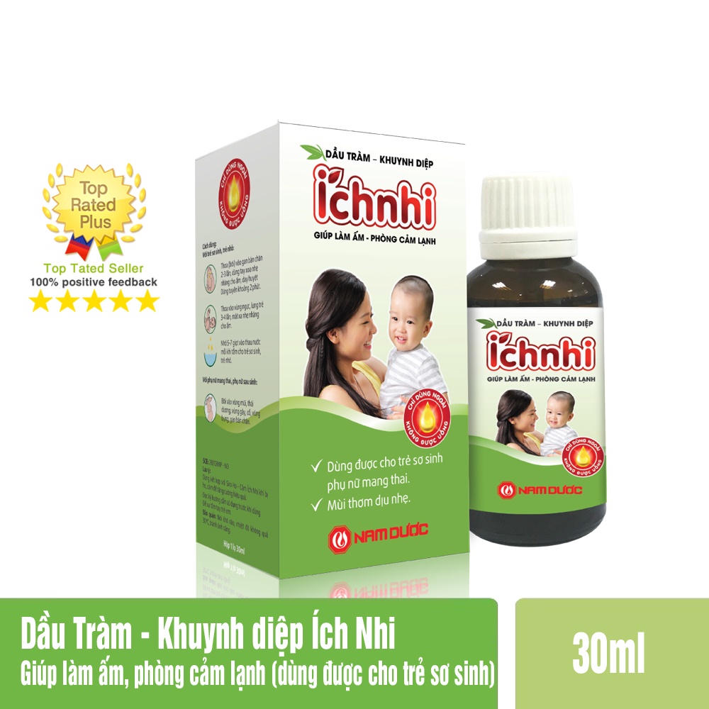 Dầu tràm ích nhi, dầu tràm chính hãng công ty Nam Dược, Chai 30ml