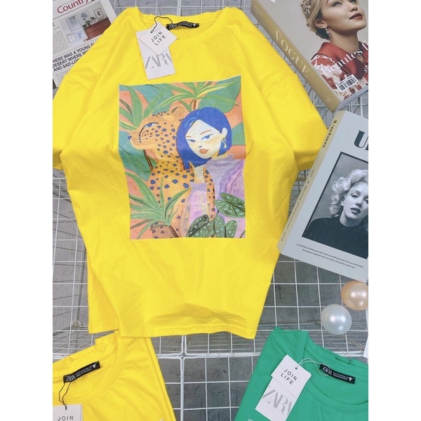 ✅Freeship✅ Áo thun in hình cô gái, có ảnh thật shop chụp, chất thun cotton ko pha nilong nha