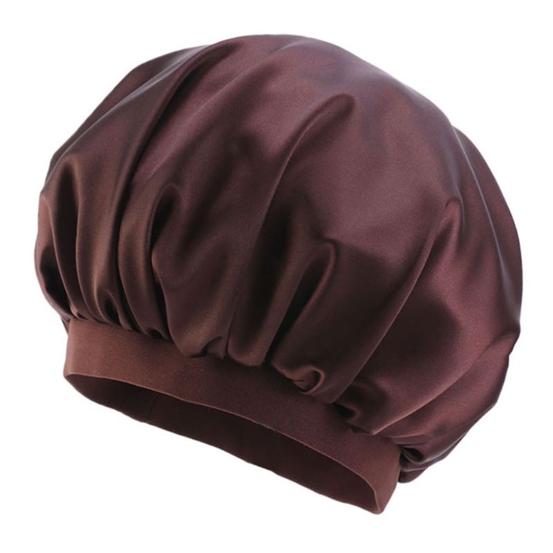 Mũ Trùm Đầu Ngủ Bằng Lụa Giả Màu Sắc Ngọt Ngào Cho Nữ