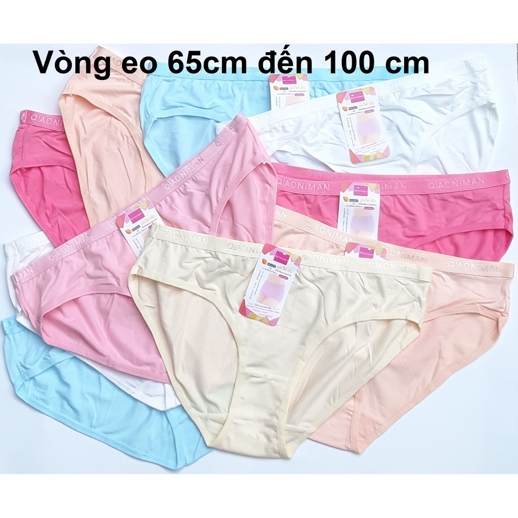 [Big Size 50 đến 72 kg] Combo 10 Quần Lót nữ 100% Thun Cotton