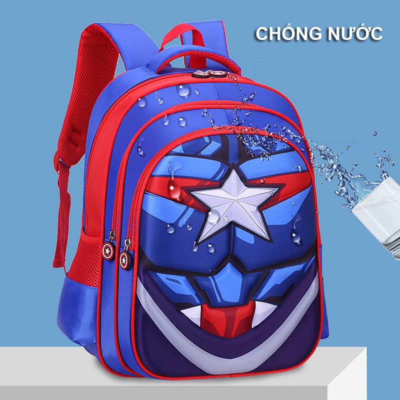 Balo cho học sinh tiểu học, balo hình siêu nhân 3D SIÊU NGẦU cho học sinh lớp 1 - 5