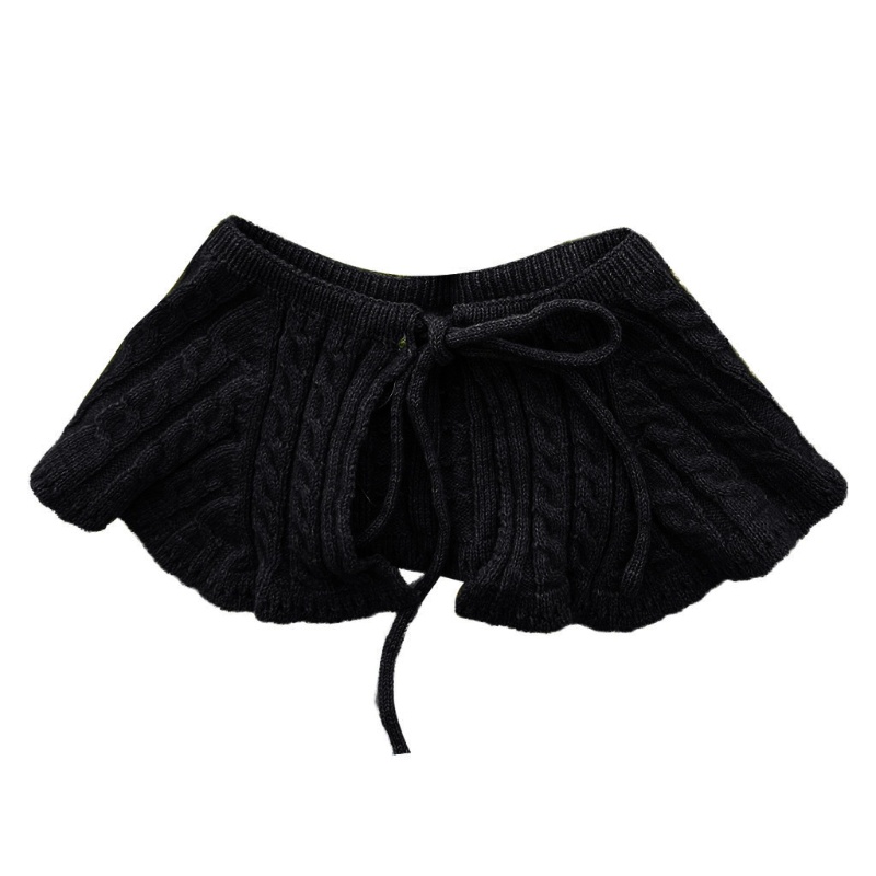 Khăn Choàng Cổ Đan Móc Kẻ Sọc Giữ Ấm Thời Trang Cho Nữ