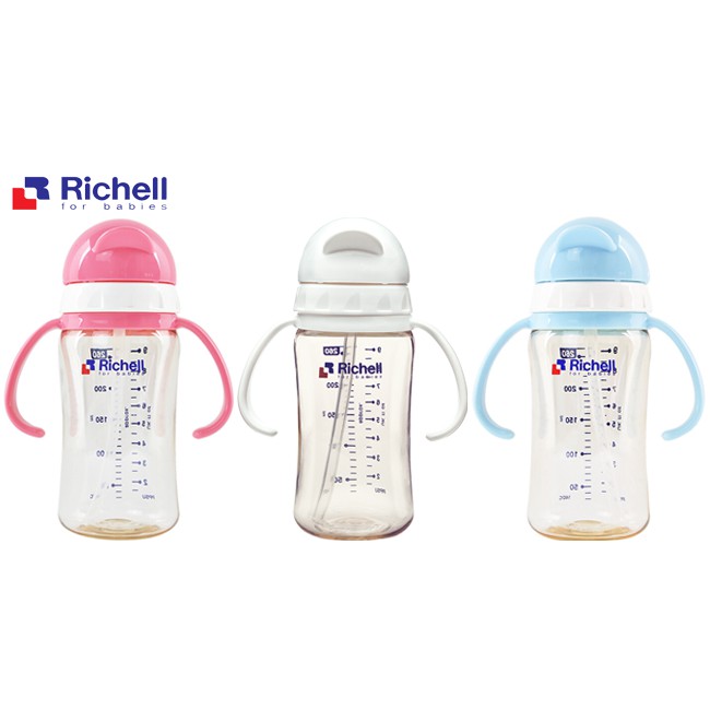 Richell - Bình ống hút PPSU 320ml