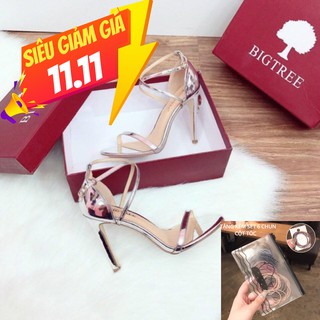 Giày cao gót 9 phân ngọc trinh quai chéo