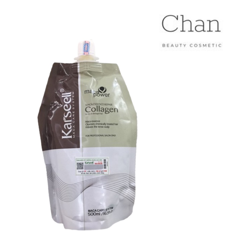 Kem Hấp Ủ Xả Phục Hồi Tóc Collagen Karseell Maca 500ML - Chan beauty cosmetic