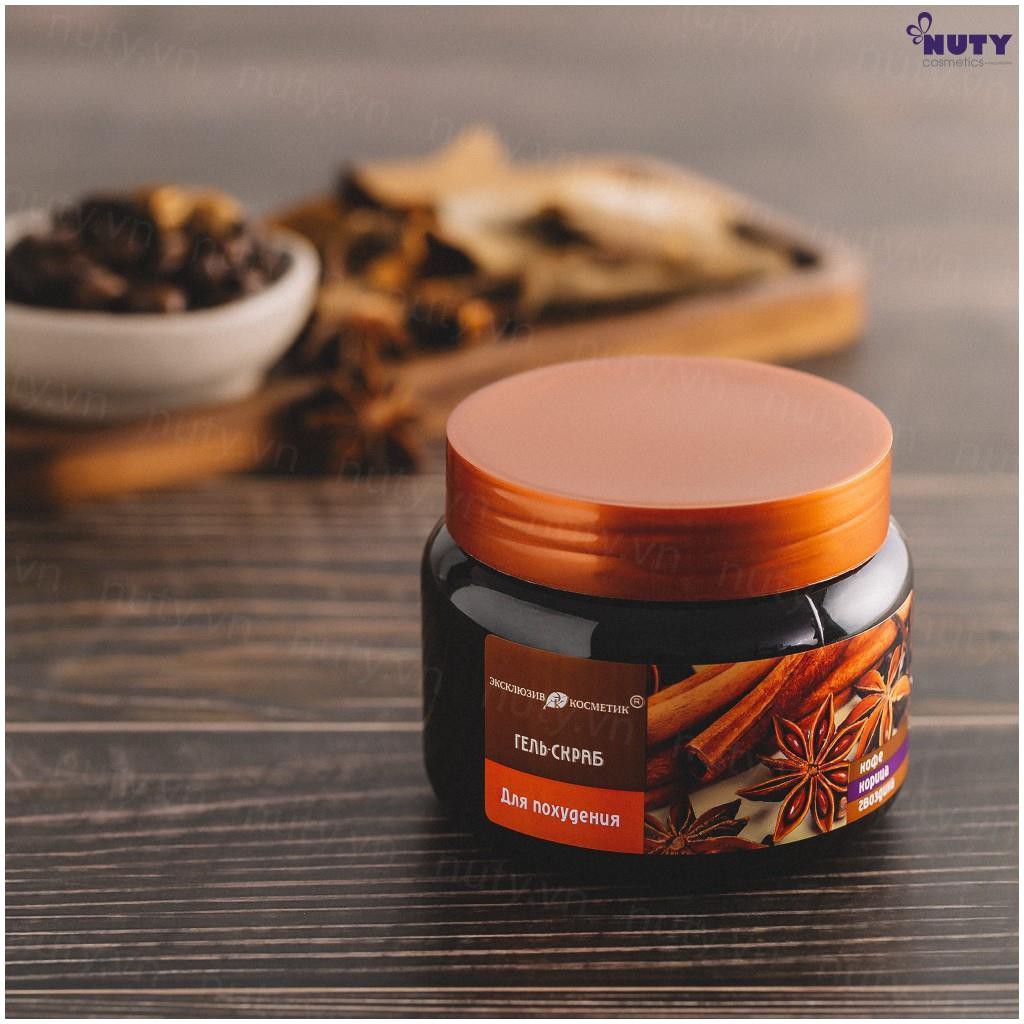 Gel tẩy da chết, Tẩy da chết chiết xuất quế hồi và cafe của Nga