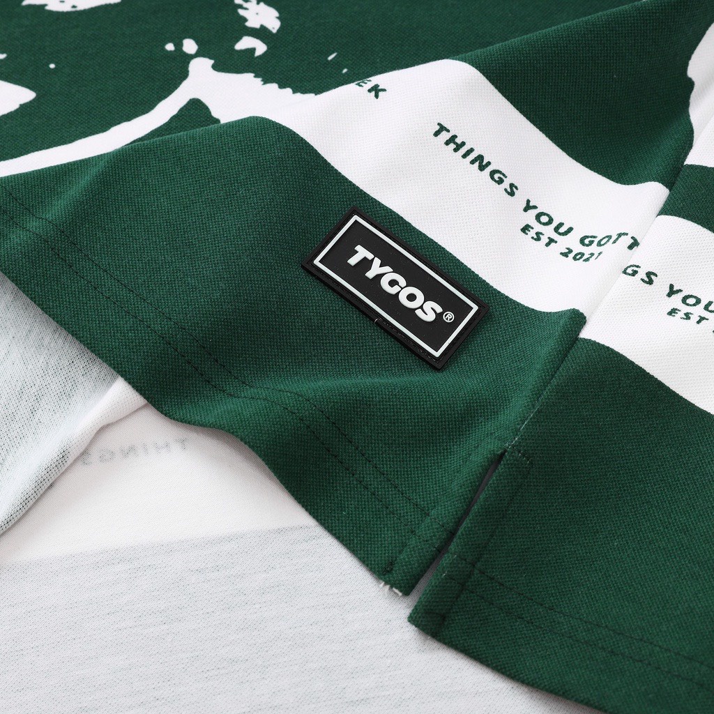 Áo Phông Ngắn Tay Polo TYGOS Chất Liệu Cá Sấu 100% Co Giãn 4 Chiều.