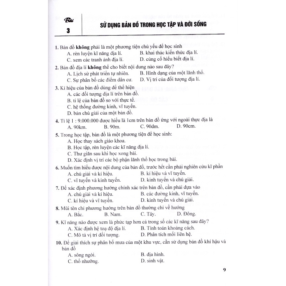 Sách - Trắc nghiệm Địa lí 10 - Lý thuyết và thực hành.