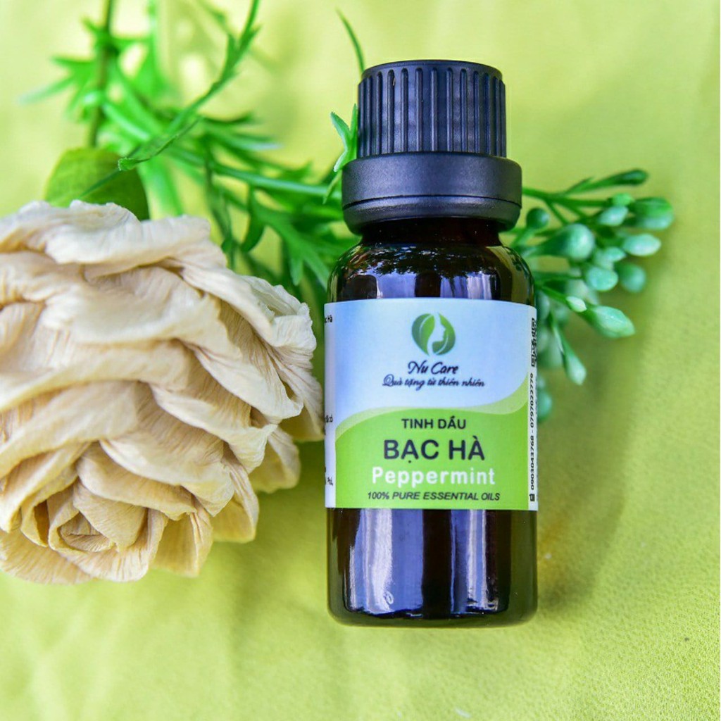 Tinh Dầu Bạc Hà Nguyên Chất Nhập Khẩu 10ml NuCare Trị Buồn Nôn, Say Tàu Xe, Đuổi Chuột, Thư Giản, Giảm Đau Đầu