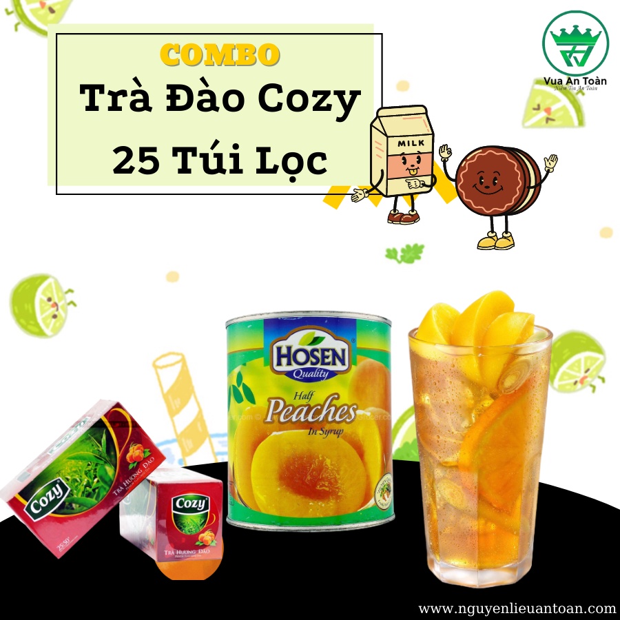 COMBO Trà Đào 25 Túi Lọc Cozy