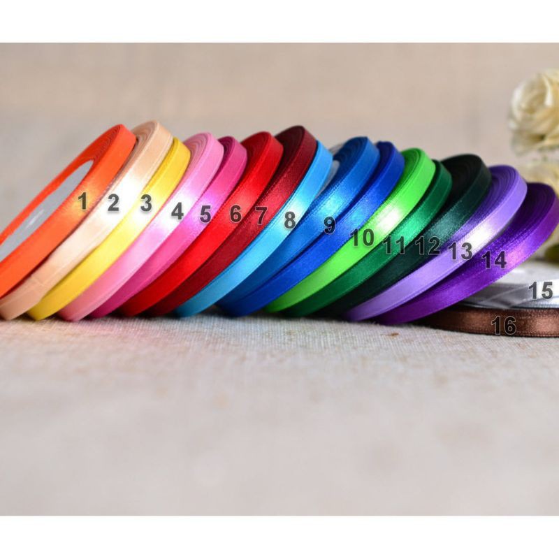 Ruy băng lụa  cuộn dài cỡ 22m bản rộng 1cm - 2cm - 4cm nhiều màu