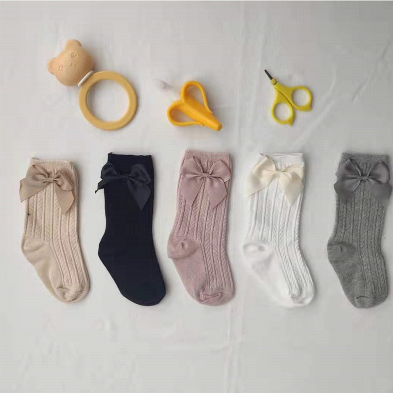 Tất Cotton Mềm Mại Đính Nơ Xinh Xắn Cho Bé Gái