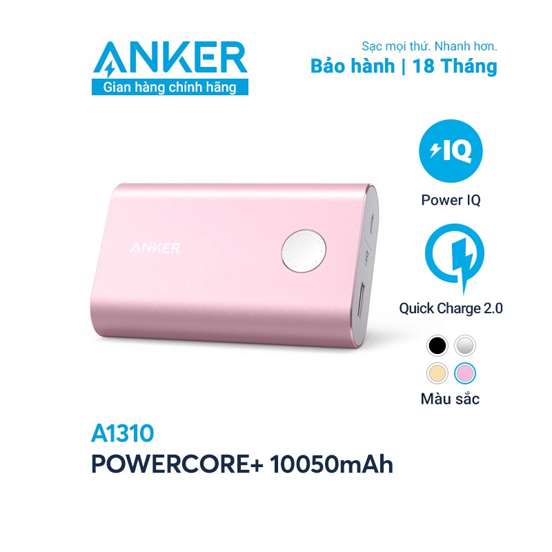 Pin sạc dự phòng ANKER PowerCore+ 10050mAh Quick Charge 2.0 - A1310