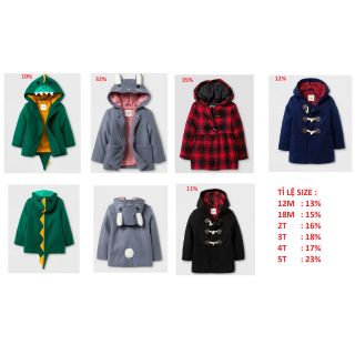 ÁO KHOÁC DẠ GÁI Cat & Jack 1 -5T