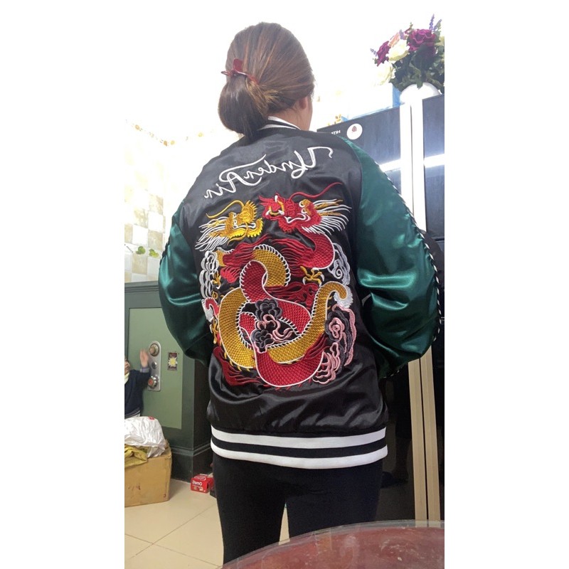[ảnh thật] áo khoác bomber sukajan thêu rồng màu mới 2020 | BigBuy360 - bigbuy360.vn
