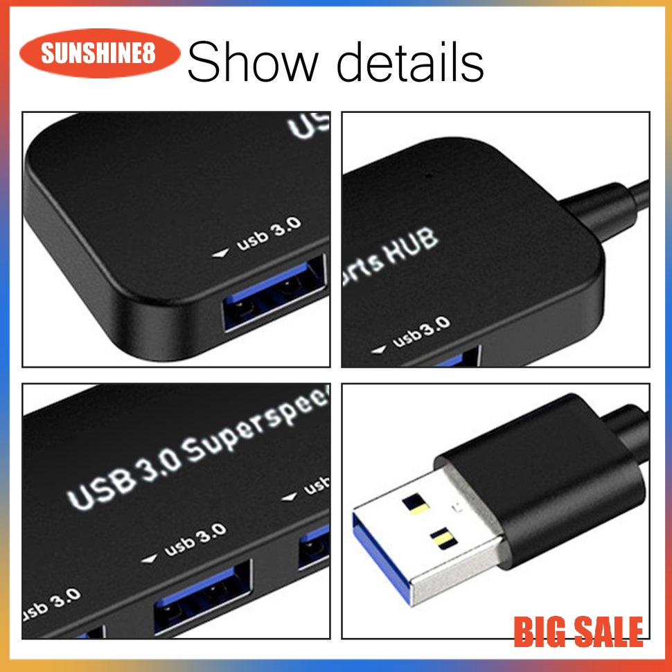 【SUN】USB 3.0 HUB 4-port High Speed USB Hub Cable Splitter For Multi-device